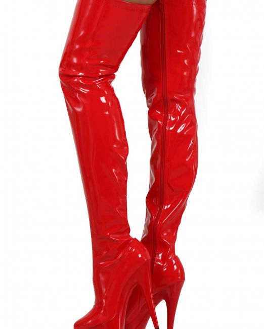 rood-vinyl-overknee-plateau-laarzen-kopen