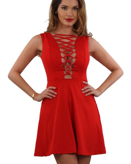 clubwear-sexy-erotisch-rode-veter-jurk-kopen