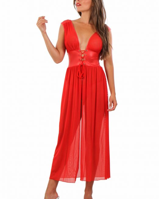 sexy-rood-transparant-veter-korset-jurk-kopen