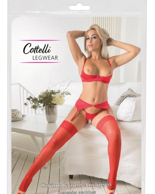 COTTELLI LEGWEAR KANT JARRETEL ROOD NYLON KOUSEN