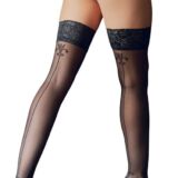 COTTELLI ELEGANT ZWARTE STAY UP KOUSEN MET NAAD