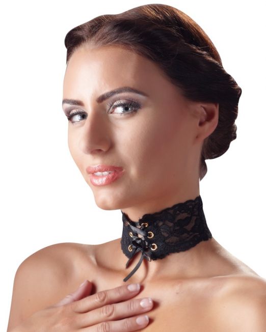 cottelli-brede-kant-halsband-met-veter-kopen