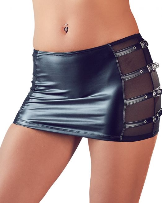 riemgesp-wetlook-mini-rok-cottelli-party-kopen