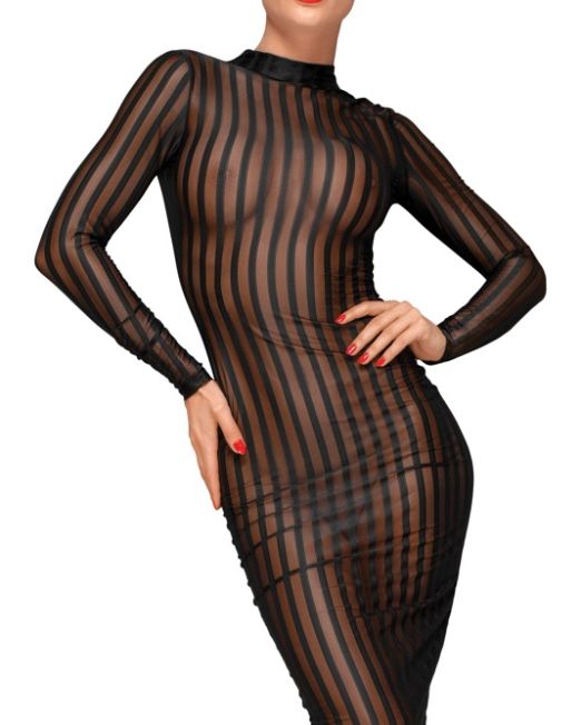 noir-handmade-halflange-transparante-jurk-kopen