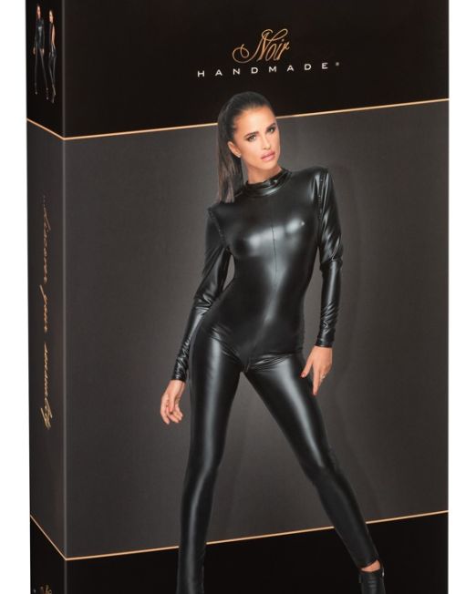 noir-handmade-wetlook-open-stras-catsuit-kopen