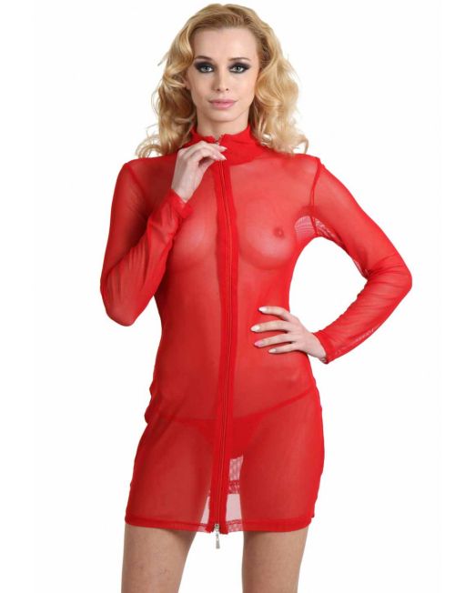 sexy-rood-transparant-gaasstof-rits-jurk-kopen
