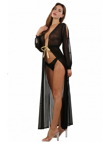 soisbelle-sexy-lang-zwart-goud-neglige-jurk-kopen