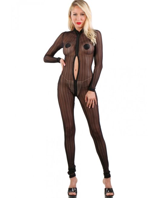 soisbelle-zwart-doorkijk-rits-catsuit-kopen