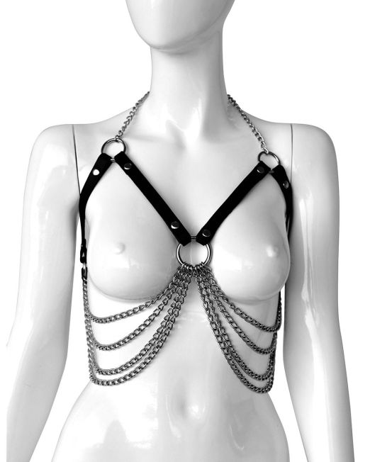 fetish-leer-metalen-ketting-bh-top-kopen