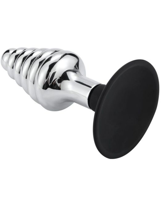 geribbeld-metalen-buttplug-op-zuignap-kopen