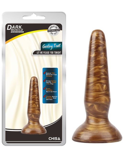 goud-smalle-anale-dildo-plug-op-voet-kopen