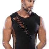 SVENJOYMENT ZWART LYCRA HEREN VETER SHIRT MET NET