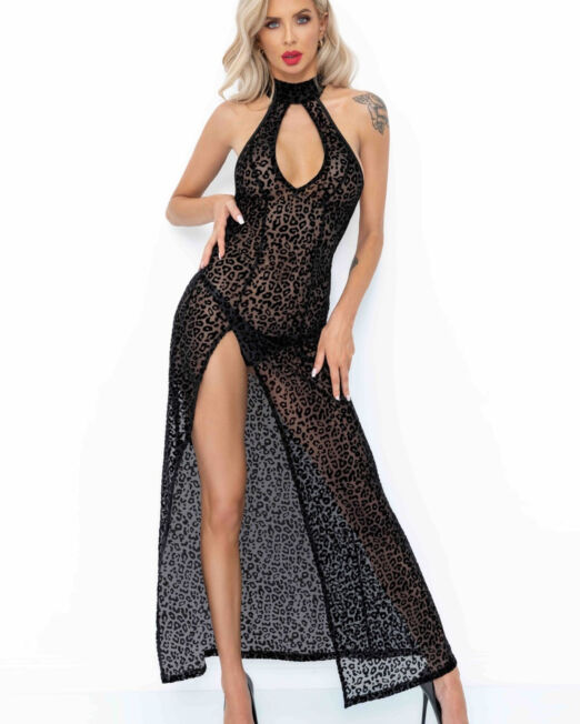noir-handmade-luipaard-fluweel-lange-split-jurk-kopen