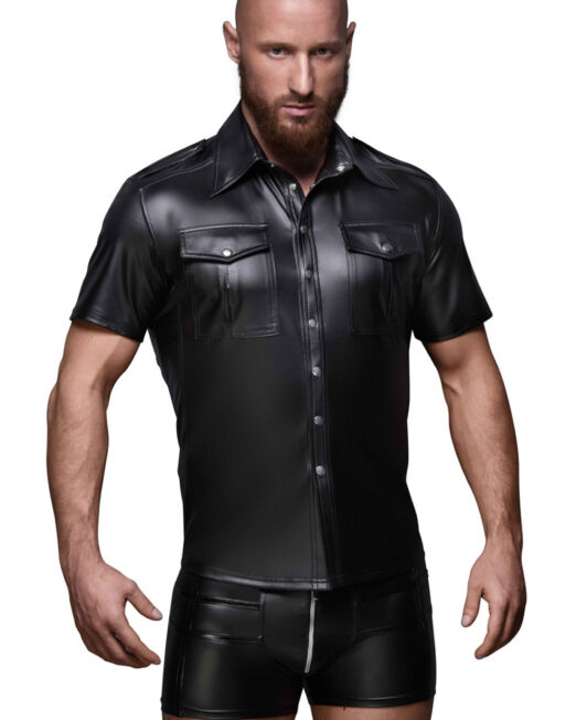 noir-handmade-fetisj-wetlook-heren-uniform-shirt-kopen
