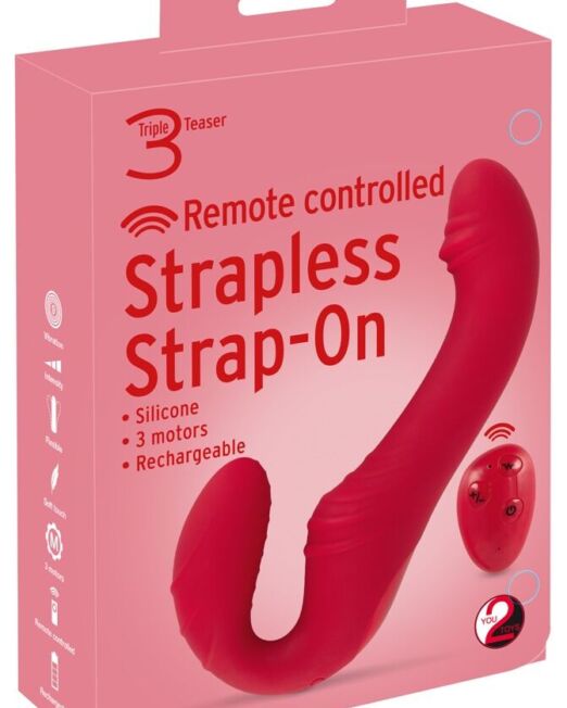RC STRAPLESS STRAP ON VOORBIND DILDO MET 3 MOTORS