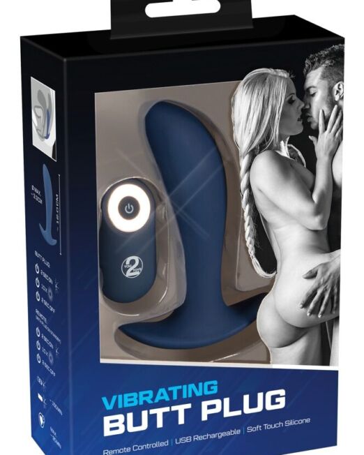 GEBOGEN VIBRERENDE BUTTPLUG OP AFSTANDBEDIENING