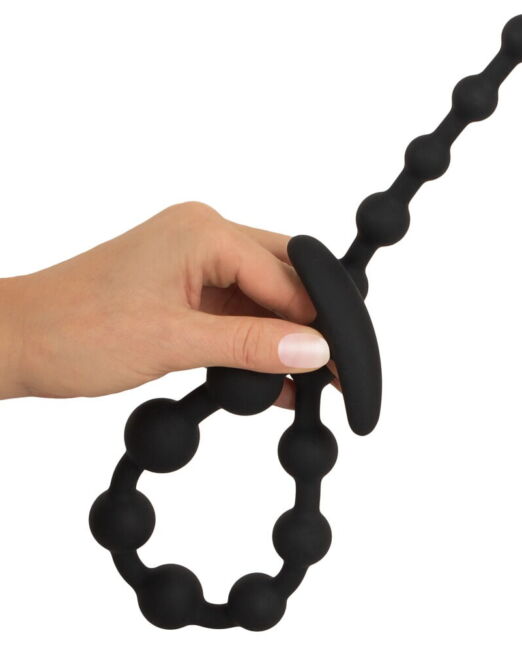 BLACK VELVETS FLEXI SILICONEN ANALE KRALEN KETTING
