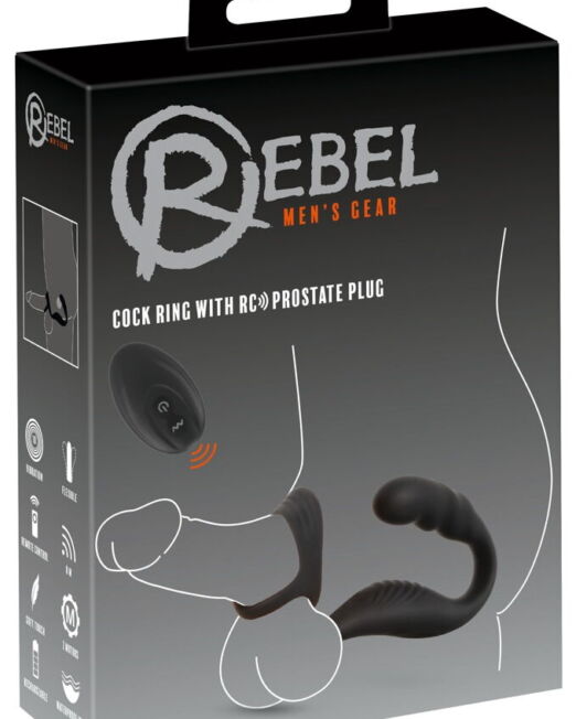 REBEL COCKRING MET VIBRERENDE PROSTAAT MASSAGER