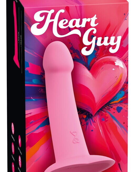 HEART GUY PINK DILDO VIBE OP HARTVORMIGE ZUIGVOET