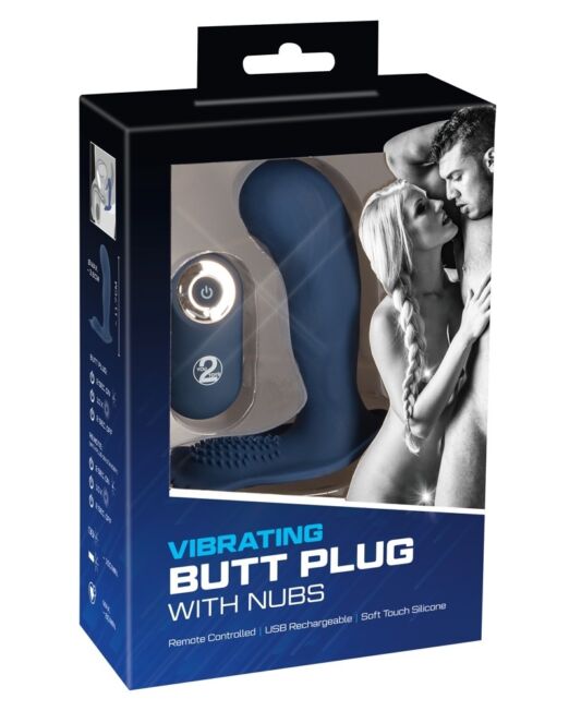 VIBRERENDE BUTTPLUG MET EXTRA STIMULERENDE NUBS