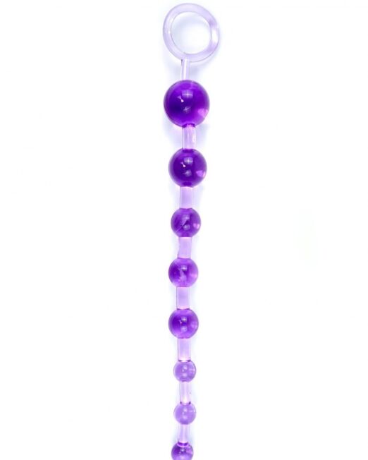 PAARS FLEXI JELLY ANALE KRALEN KETTING MET LUS