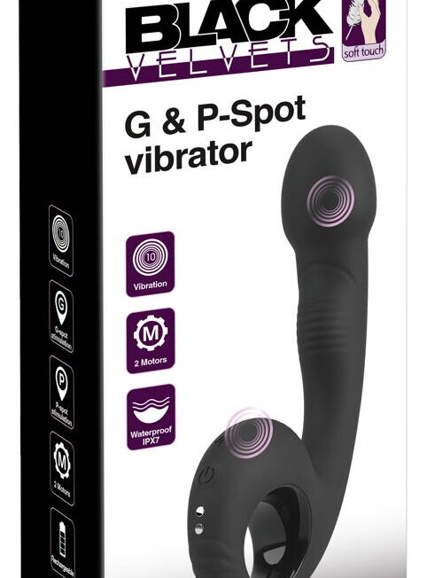 BLACK VELVETS KRACHTIG ZWARTE G EN P SPOT VIBRATOR