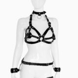 BDSM HARNAS SET MET HALS COLLAR EN POLSBOEIEN