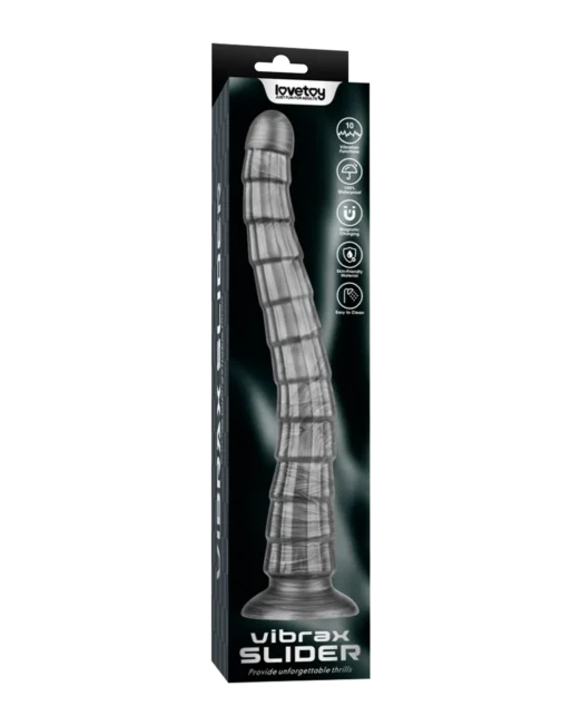 LT VIBRAX SLIDER KING SIZE VIBRERENDE DILDO OP VOET