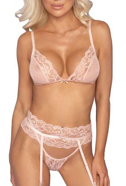 KISSABLE LUXE PASTEL ROZE DESIGN KANT LINGERIE SET