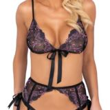 KISSABLE LUXE LINGERIE SET MET PAARS ROZE KANT