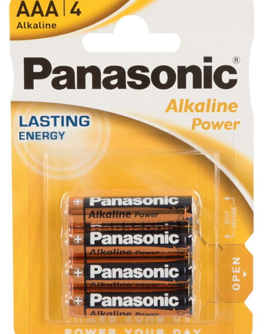 PANASONIC KRACHTIG ALKALINE SEXTOY BATTERIJEN 4 AAA