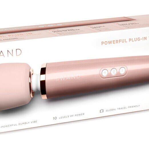LE WAND KRACHTIGE PLUG IN VIBRO MASSAGE WAND ROSE