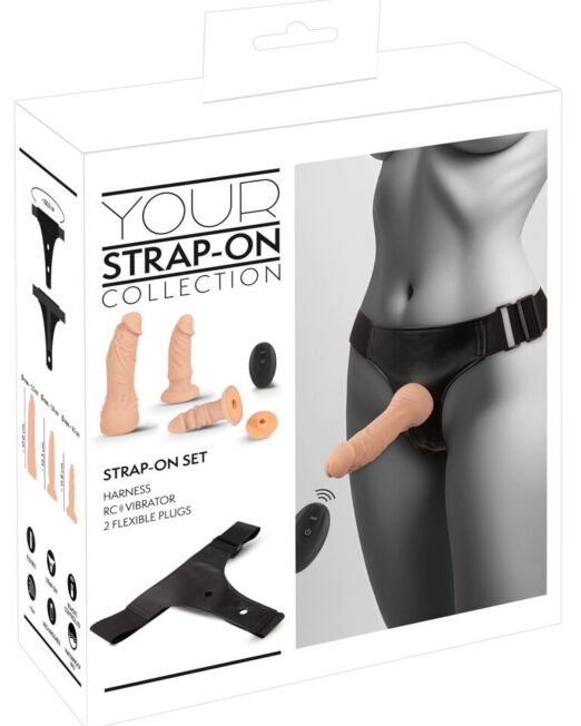 VIBRO DUO PENETRATIE HARNAS MET INWENDIGE DILDOS