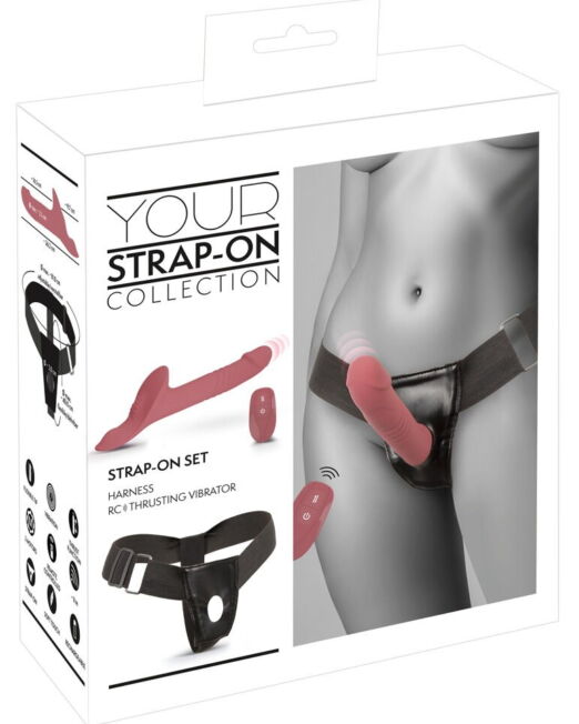 STRAP ON HARNAS SET MET STOOT VIBRATOR OP AFSTAND