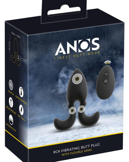 ANOS RC VIBRO ANKER BUTT PLUG MET FLEXI VLEUGELS