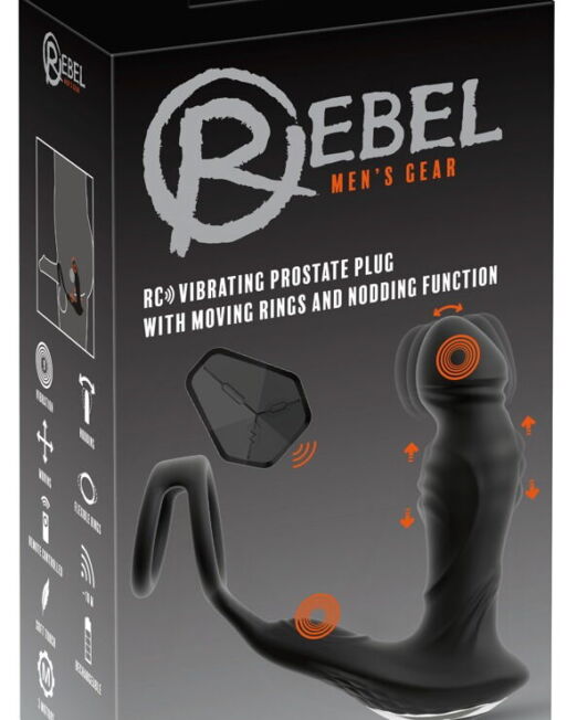 REBEL RC VIBRO PENIS BUTTPLUG MET COCK EN BAL RING