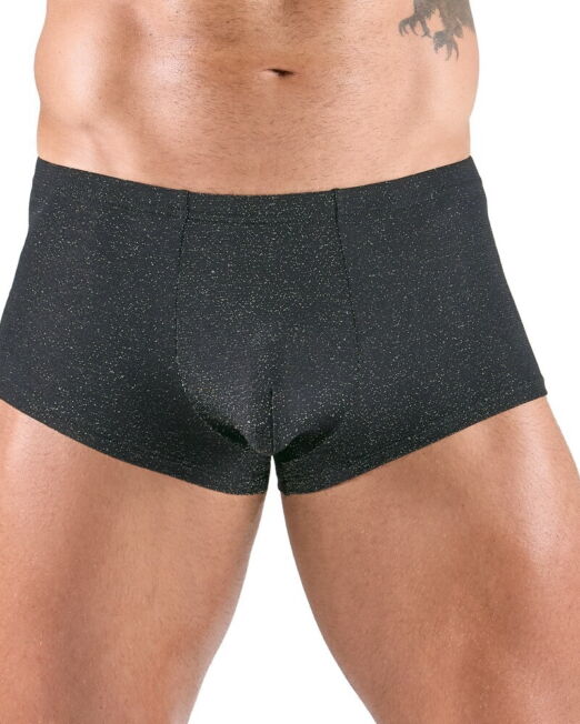 SVENJOYMENT IRISERENDE ZWART ZILVER LUREX BOXER