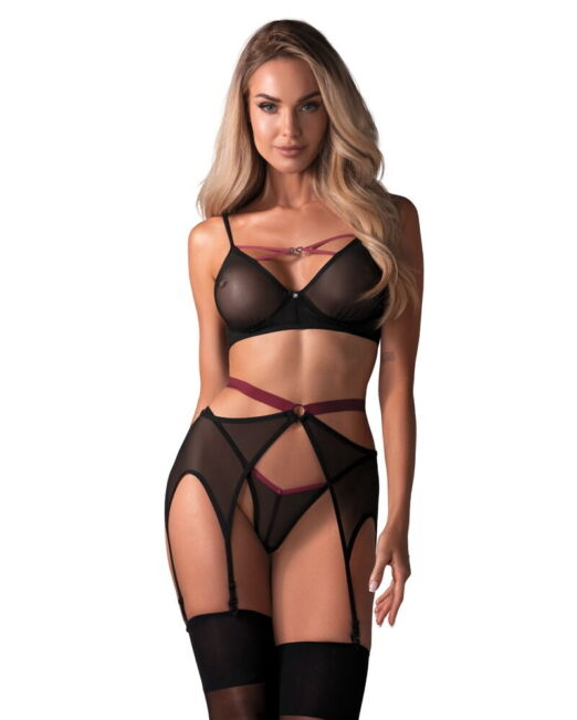 OBSESSIVE NOVENES SEXY TRANSPARANTE LINGERIE SET