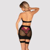 OBSESSIVE ROSENTY SEXY INKIJK TOP EN JARRETEL ROK