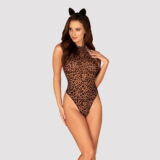 OBSESSIVE LEOCATIA CHEETAH BODY MET VINYL OORTJES