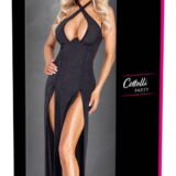 COTTELLI GLANZEND LANGE JURK MET HOGE SPLITTEN