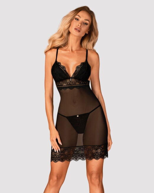 OBSESSIVE RENELIA LUXE KANT LINGERIE JURK EN STRING