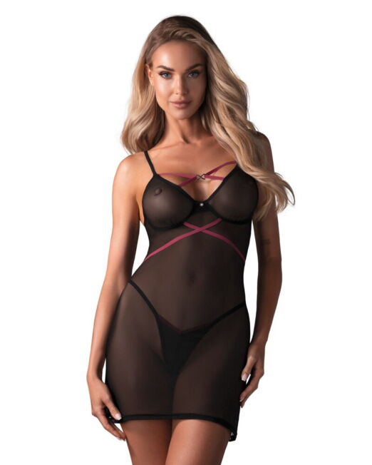 OBSESSIVE NOVENES DOORKIJK LINGERIE JURK EN STRING