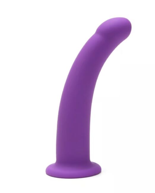 GEBOGEN SILICONEN STIMULATIE DILDO OP NAP