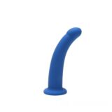 EXTRA STIMULERENDE GEBOGEN SILICONEN DILDO OP NAP