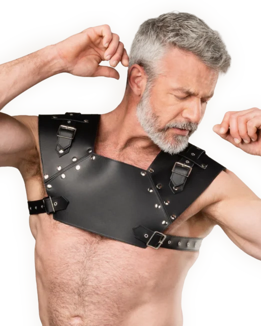 LEREN HEREN BORST HARNAS ROMEINS GLADIATOR STIJL