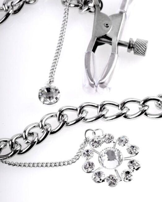 FFS SM TEPELKLEMMEN KETTING MET STRAS JUWELEN