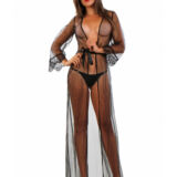 SENSUEEL TRANSPARANT LANGE NEGLIGE MET KANT