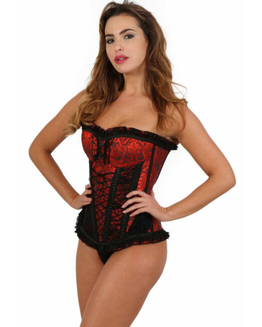 STRALEND ROOD BROKAAT KORSET MET PUSH UP EFFECT