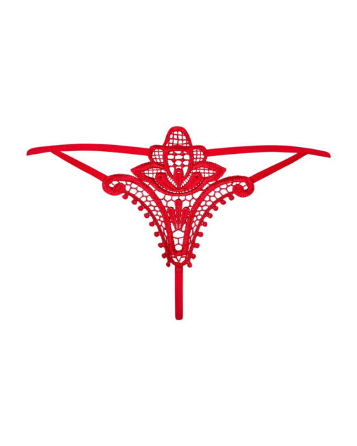 OBSESSIVE LUIZA RODE MINI STRING MET BORDUURKANT